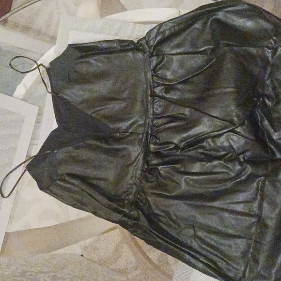 Aurelia Vegan Leather Cami Dress - Picture 7 of 8